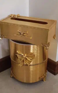 ست جا دستمال کاغذی و سطل زباله