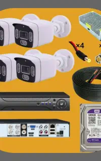 دوربین مداربسته مدل hD چهارتایی +مجهز به دید رنگی)
