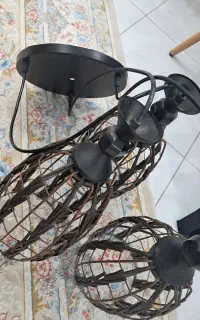 لوستر سه شعله مشکی