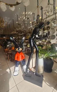 مجسمه آباژور کنارسالنی فایبر گلاس رنگ خودرو