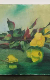 تابلو گل رئالیسم کار دست