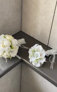 دسته گل عروس طبیعی و مصنوعی