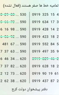 حراج خط هایه ۰۹۱۹ صفر زیر قیمت (دفتر پیشخوان)
