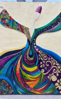 تابلو نماکاشی رزین رقص سماع کار