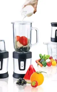غذاساز برگن سه کاره خردکن برقی مخلوط کن تیغ استیل