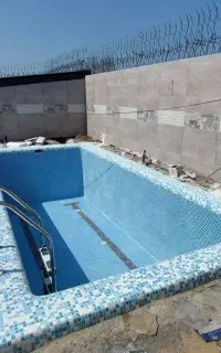 اجرای کامل استخر و لوله کشی UPVC  موتور خانه ابندی