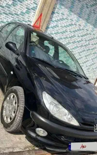 پژو 206 (SD) مشکی v9 دنده اتومات