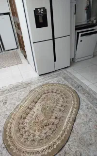 فرش بیضی یک و نیم در ۱متر ماشینی برجسته