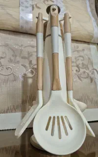 ست کفگیر ملاقه چوب بامبو