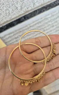 گوشواره طلا کاملا نو و زنجیر