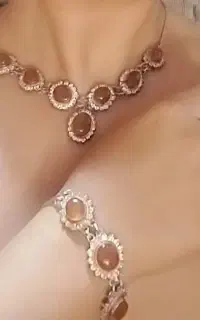 سرویس نقره دست ساز با نگین عقیق