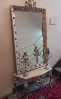 آینه شمعدان برنزی