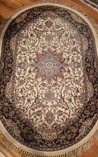 فرش ماشینی بیضی