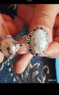 سلام دوتا انگشترشجرخشگل نگین طبیعی اصل
