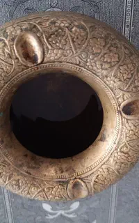 دیگ مسی و جا سیگاری مسی