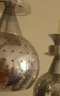 لوستر سقفی سه شاخه استیل کاملا سالم