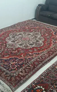 فرش دستباف ترنج بختیاری چالشتر اصلی عتیقه درحد نو