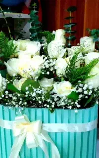 دسته گل روبانی