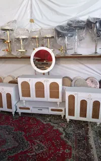میز تلویزیون حصیری 140 سانتی تمام ام دی اف