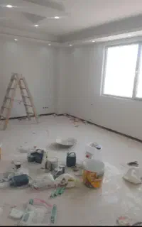 نقاشی رنگ کاری ساختمان رنگ نما ماستیک  در و پنجره