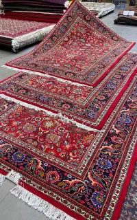 فرش دستباف(بساک)۳تخته ننج۶و یک تخته۹وکناره راهرویی