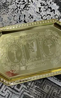 سینی آبکاری شده طلایی