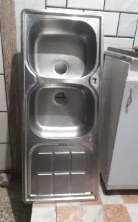 سینک استیل اصل درجه یک  تو کار دو قلو در نوحد نو