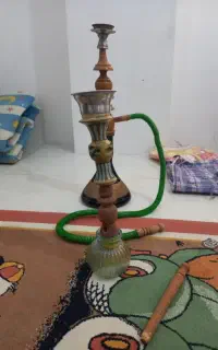 دو عدد قلیون چوبی طرح سنتی