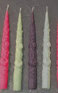 شمع قلمی گلدار