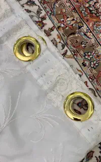پرده خامه دوزی سفید