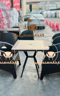 میز و صندلی پلاستیکی نهارخوری غذاخوری کافه باغ