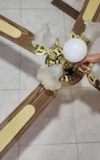 پنکه سقفی.  لوستر دار
