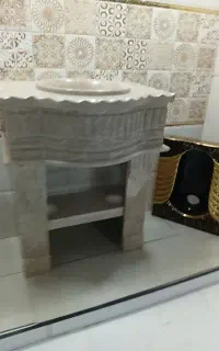 روشویی سنگی و کابینی
