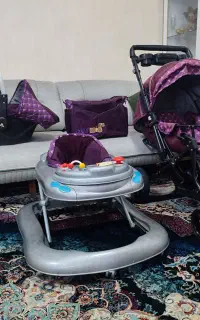 کالسکه ست کامل.تخت خواب نوزاد