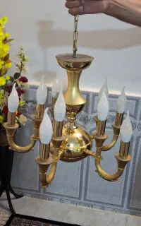 لوستر برنجی ۱۰شاخه