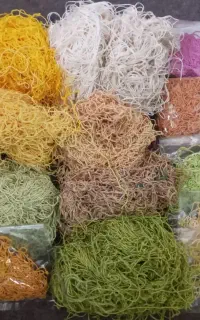 چله ابریشم رنگی