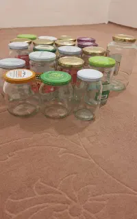 ظرف شیشه ای رب و ترشی با درب