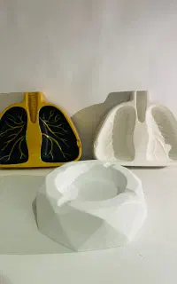 زیر سیگاری ریه و چند ضلعی