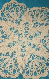 رومیزی قلاب بافی طرح برجسته