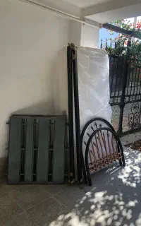 تخت فلزی یکنفره به همراه تشک رویال