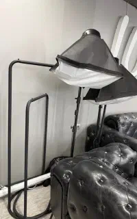 دو عدد سافت باکس با پایه و لامپ