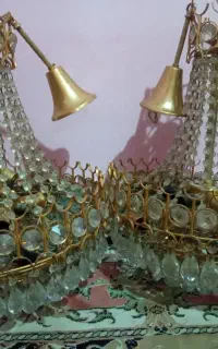 لوستر قدیمی با روکش آب طلا