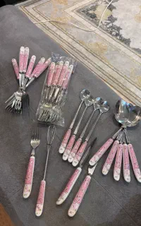 ست قاشق و چنگال انجل چینی