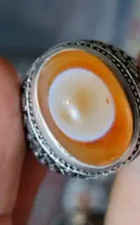 انگشتر بابا قوری تک چشم با رکاب نقره ۹۲۵ و۱۵ گرم