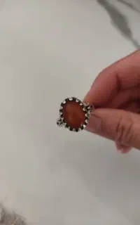 انگشتر نقره با سنگ عقیق اصل