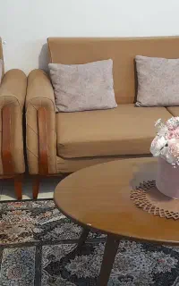 مبل ۷ نفره قهوه ای رنگ