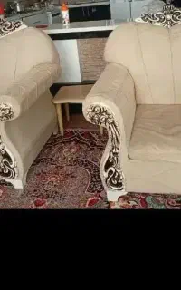 2عدد والون پرده با مبل بدون میز