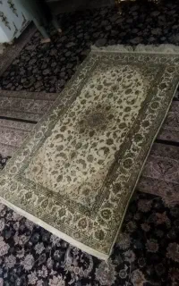 فرش دستبافت کرک ۴لا چهاررنگ ابریشم وچله ابریشم ۵۰