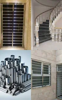 نرده استیل حفاظ امنیتی پنجره تراس درب