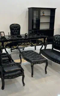 انواع مبلمان اداری کلاسیک میز مدیریت و‌نیمست چوبی